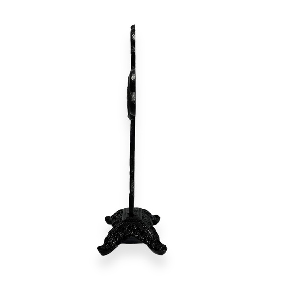 Burgin Handmade Cast Iron Cross Spiritual Religious Sculpture 10.5”x6.25” Decor - Picture 6 of 6